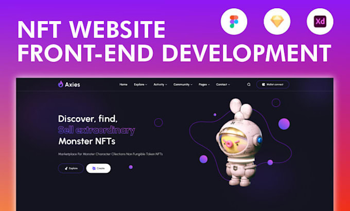Create an nft minting website nft landing page and smart contract by