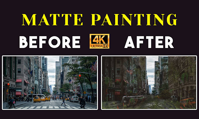 build a realistic scene, matte painting, photo composition
