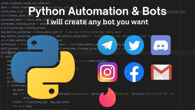 Create python bots, scripts, automate jobs by Prathamesh_dol | Fiverr