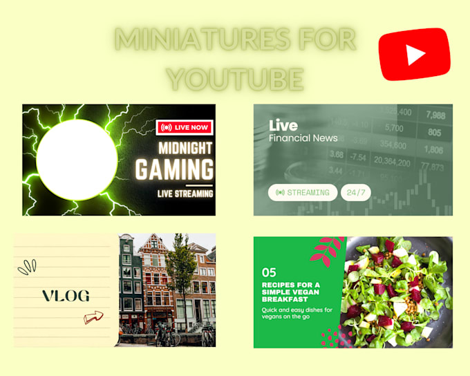 Create professionals miniatures and covers for youtube by Umbe25 Fiverr