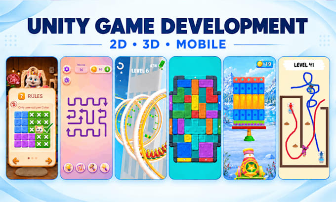 develop hyper casual puzzle or mobile game in unity for android and ios