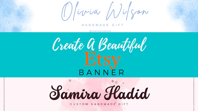design your etsy shop banner etsy logo and etsy thank you card