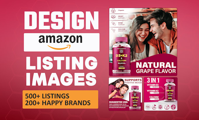 design amazon product listing images or a plus content