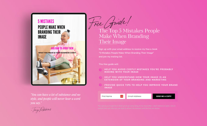 Create your sales landing page and set up email automation by