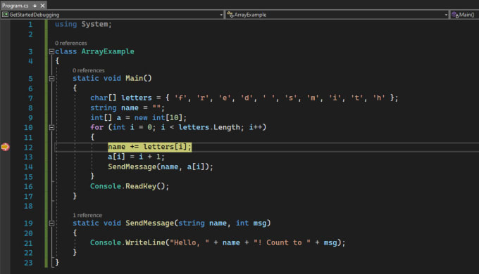 Debug c sharp code and fix bugs by Namucareer90 | Fiverr