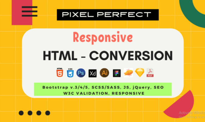 convert psd to html figma to html xd to html png jpg to html css