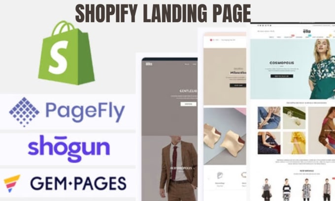 Design shopify landing page product page with pagefly shogun zipify