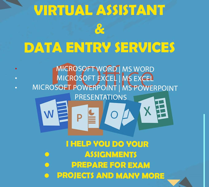 Do any type of work, project on microsoft office word, excel ...
