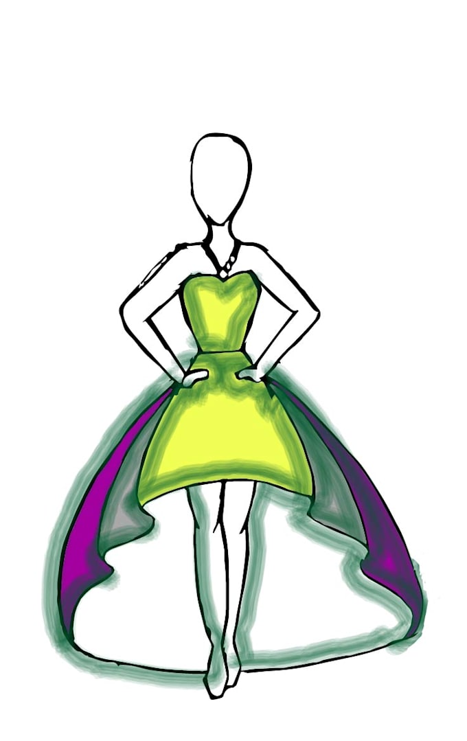 Draw fashion illustration and sketch by Zeecreation3 | Fiverr