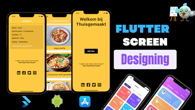 Develop your flutter app screens by Mhnabilcoder | Fiverr