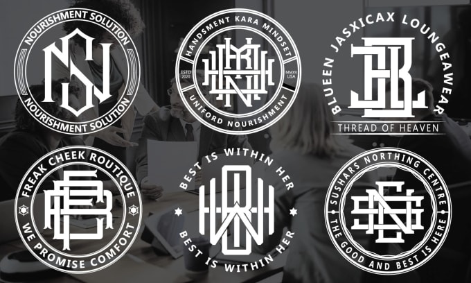 Do minimalist monogram initial letter mark logo design by Asiajacy | Fiverr