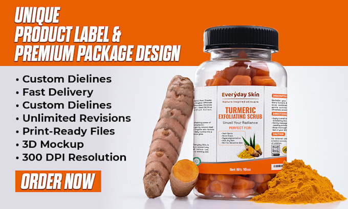 design premium product labels, pouch and box packaging