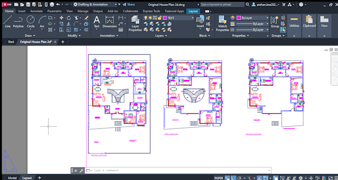 Do architectural drawings in autocad by Waleed 099 Fiverr