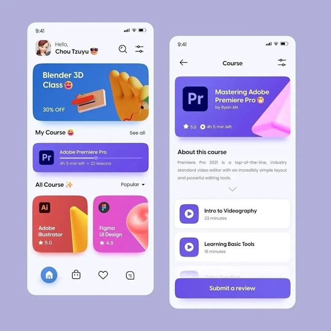 Make attractive ui ux mobile designs for apps and websites by ...