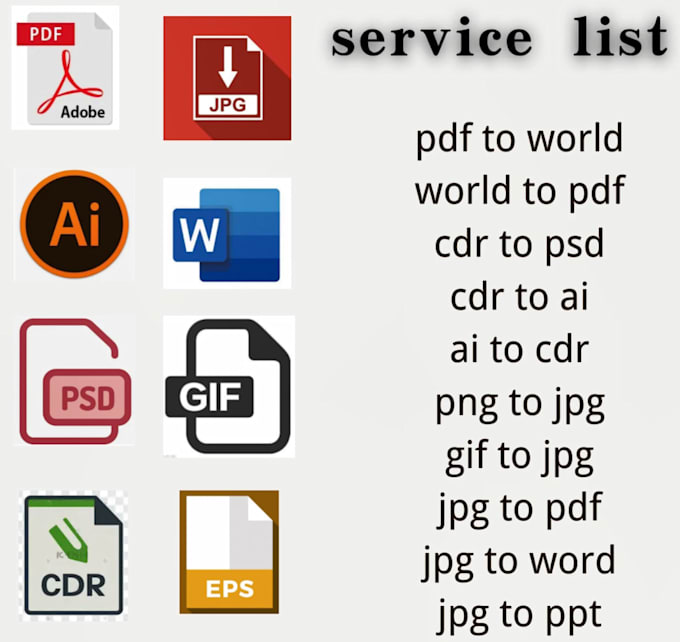Convert ai, psd, jpg , pdf, eps, word and other document by Fhy1989 ...