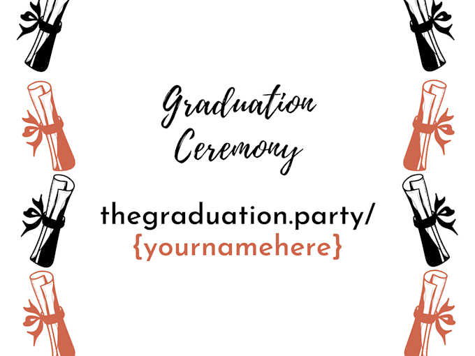 Create beautiful graduation party link by Geeky_guy | Fiverr