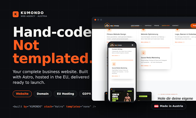 build and host your complete business website with domain