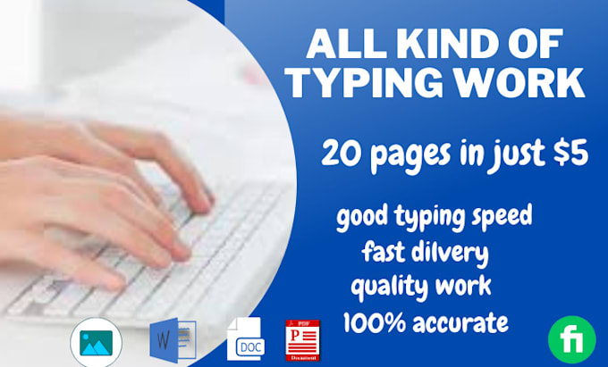 do manual typing documents retype pdf to word, fast typist