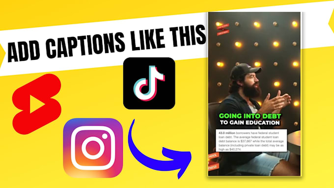 edit shorts, tiktoks and reels with engaging captions