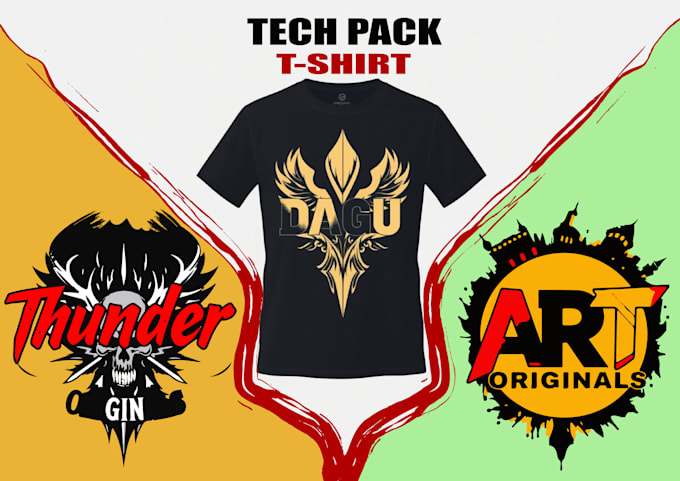 do custom urban t shirt design flat sketch tech pack