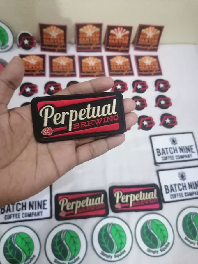 custom embroidered patches designed digitized and shipped