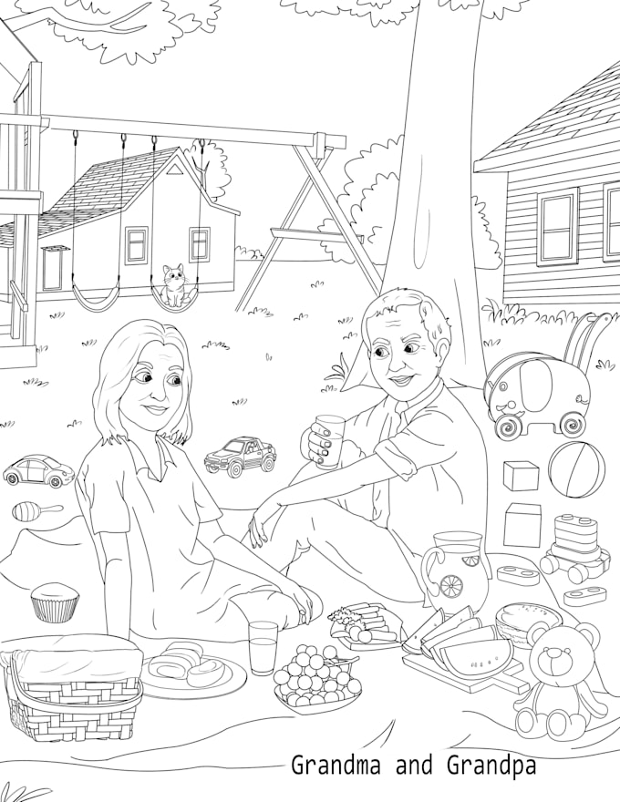 Redraw your photos into the coloring book page by Danh_art Fiverr