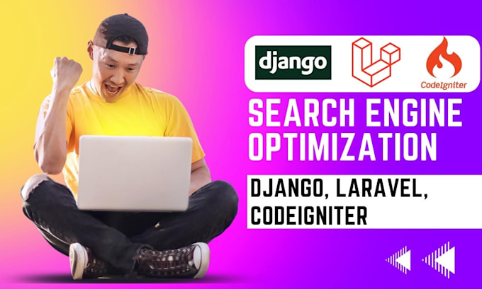 do SEO for django, laravel or codeigniter website