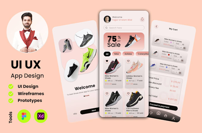 Design visionary ui ux design for mobile app by Fajjar_ul_islam | Fiverr