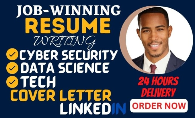 write and edit cyber security, tech, data science resume, cover letter