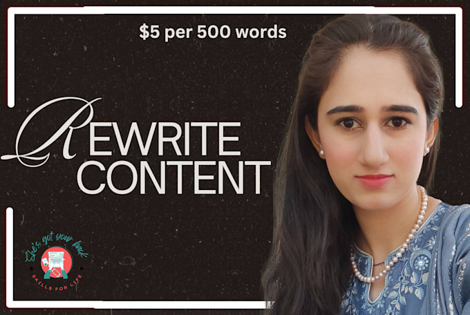 manually rewrite your content and articles