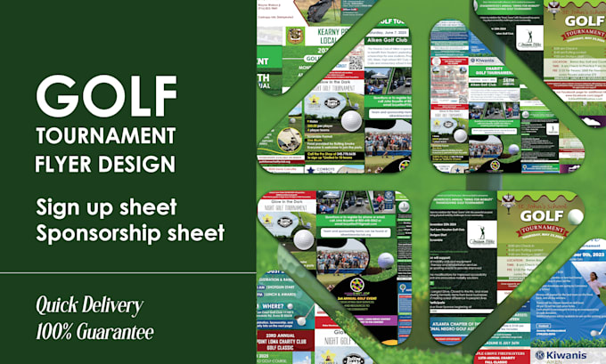 design an impressive golf tournament flyer
