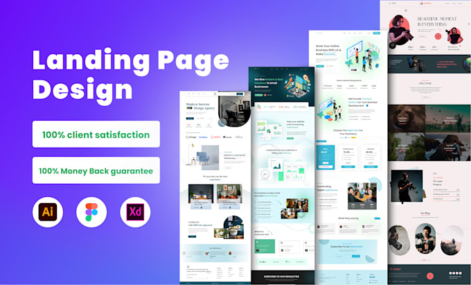 do professional and modern landing page design