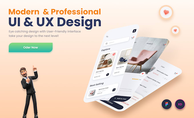 Do modern mobile app ui ux design or redesign for you by Isuru_lankan ...