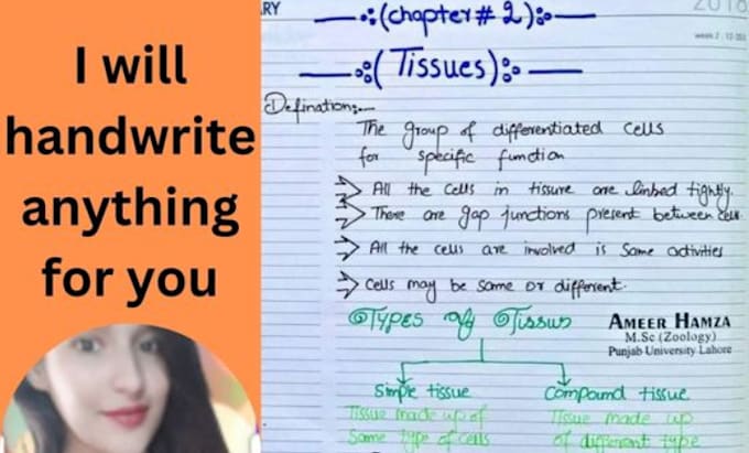 beautifully handwrite anything for you