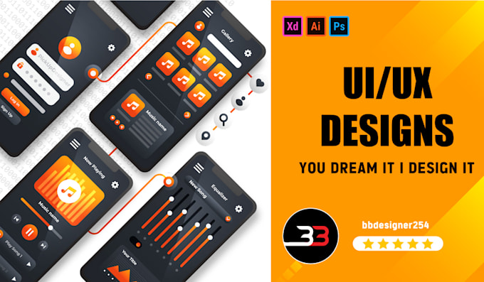 Design amazing ui ux for mobile and web app user interface by ...