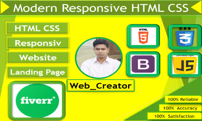 Design your html css bootstrap project by Yousuf_79692 | Fiverr