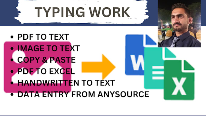Do data entry work, image to text typing jobs in word or excel by ...