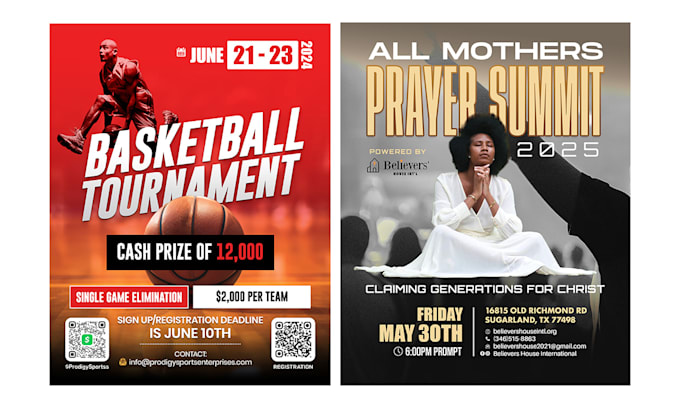 create a profesional flyer, postcard or brochure