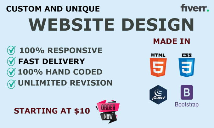 Create attractive html css bootstrap website by Nittanandabanik | Fiverr
