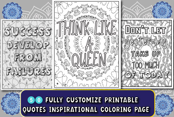 Design pure inspirational quotes coloring page for kdp by ...