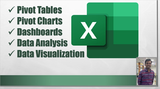 design professional dashboards, pivot tables, pivot charts