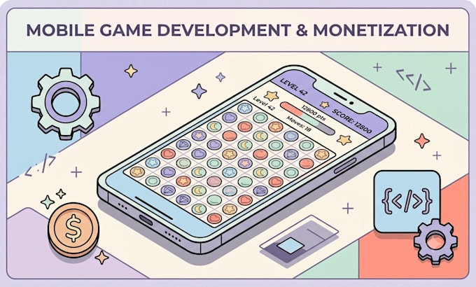 develop your mobile puzzle game in unity with ad monetization