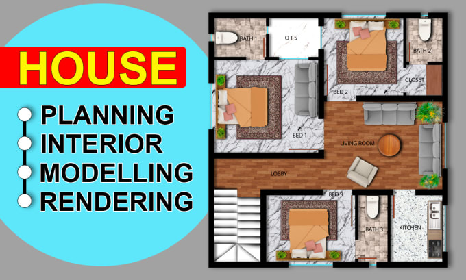 Draw 2d House Plan Elevations Sections In Autocad