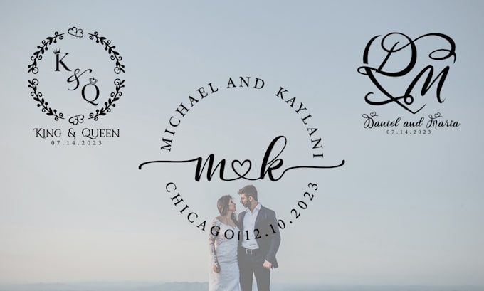 design wedding monogram, initials logo for wedding, and branding