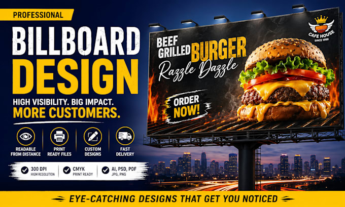 design modern signboard, billboard and business signage