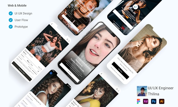 Create mobile app ui ux design, web ui ux design or website ui by ...