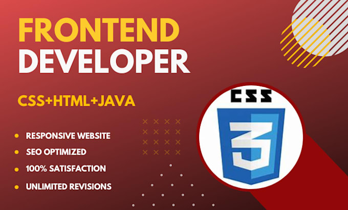 Do frontend web development in html, css and javascript by Maamir000 ...