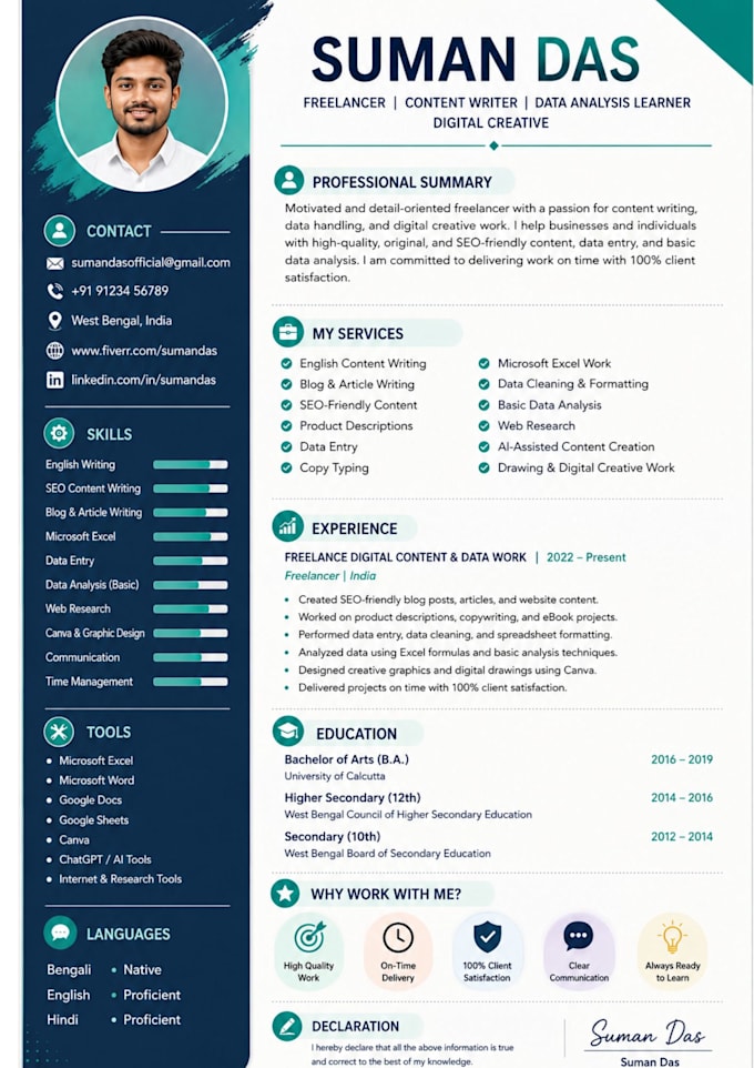 create a unique resume