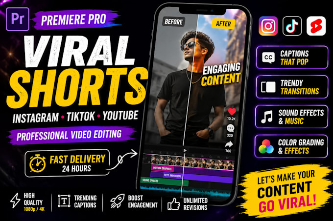 edit viral instagram reels and tiktok videos professionally