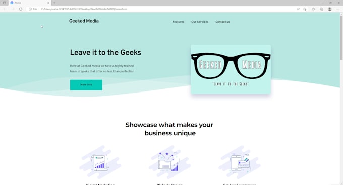 Design you a professional website in html and css by Matteoserra187 ...